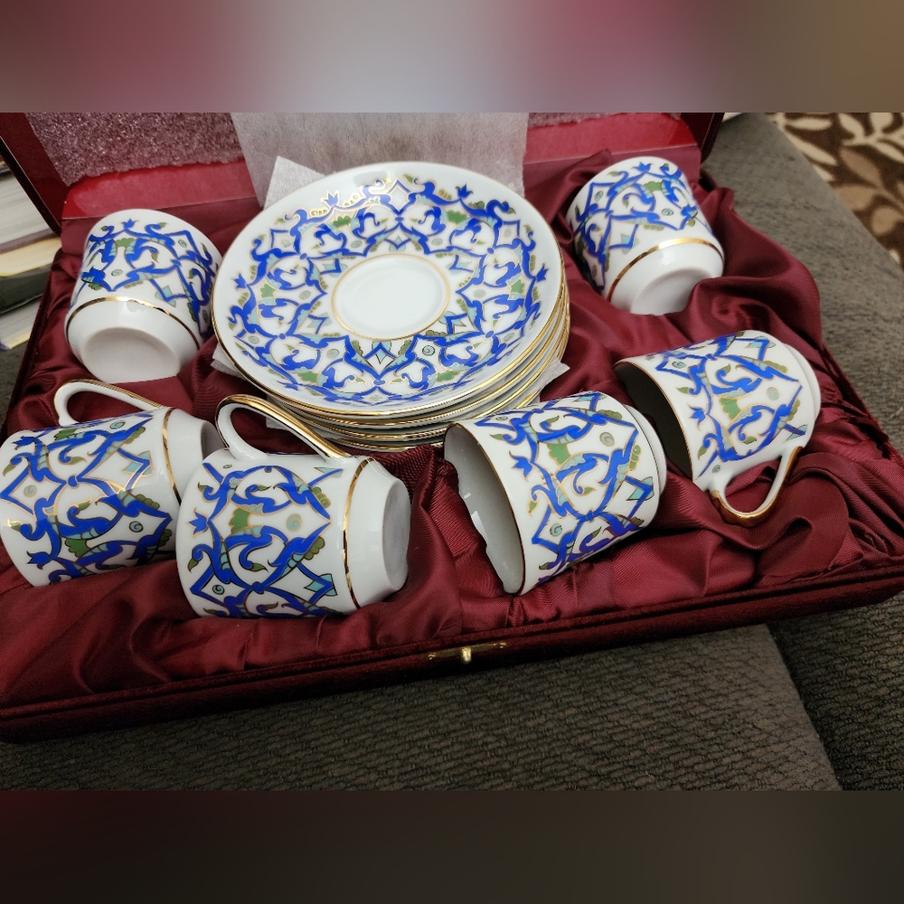 Gural Porselen Turkish coffee/tea set.